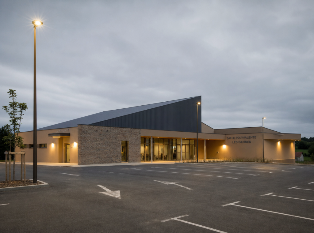 salle polyvalente d'une commune fraichement inaugurée